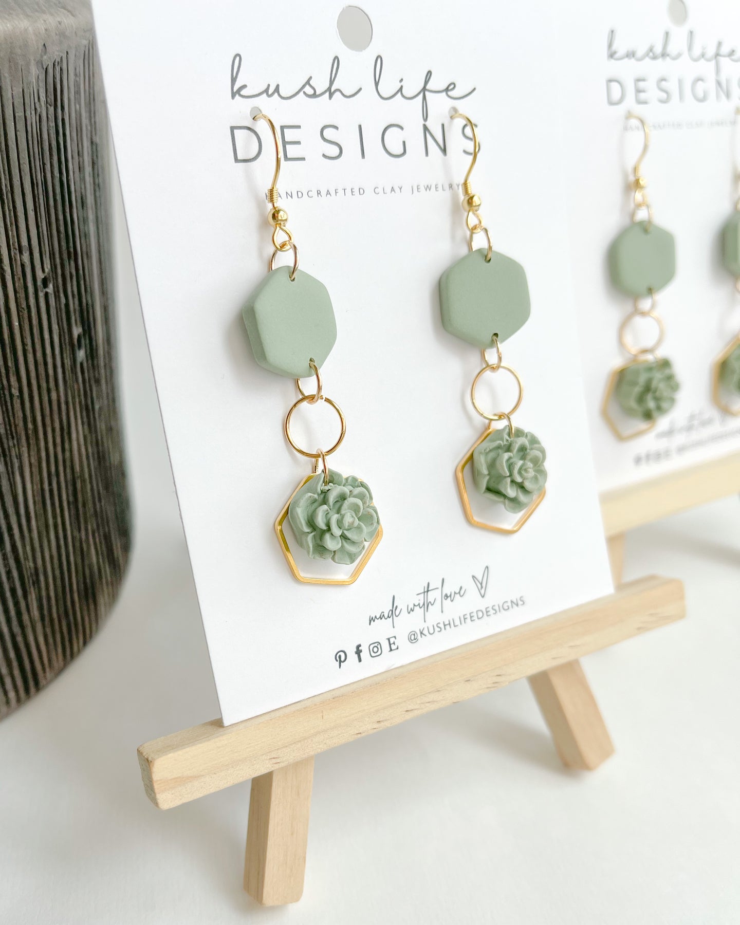 succulent clay earrings Clay Earrings